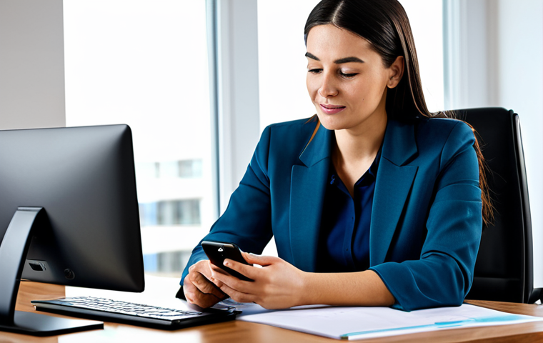 **
"Professional businesswoman in a modest business suit, sitting at a desk in a modern office, working on a task management app on her phone. The app displays organized tasks and priorities. Fully clothed, appropriate attire, safe for work, perfect anatomy, natural proportions, professional, modest, family-friendly. Modern office background, well-lit."
**