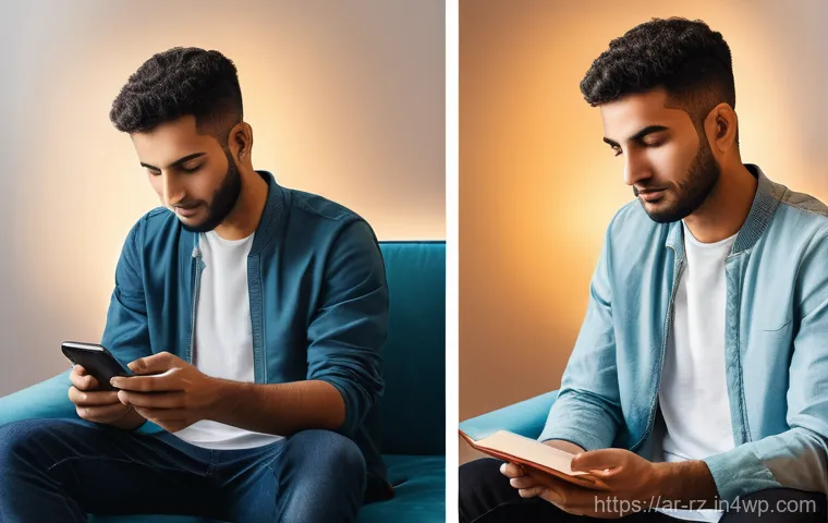 마인드풀테크 개발의 미래 기술 - Prompt 1: The Contrast of Digital Engagement**